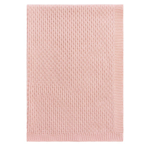 Seed Stitch Baby Blanket - Pink