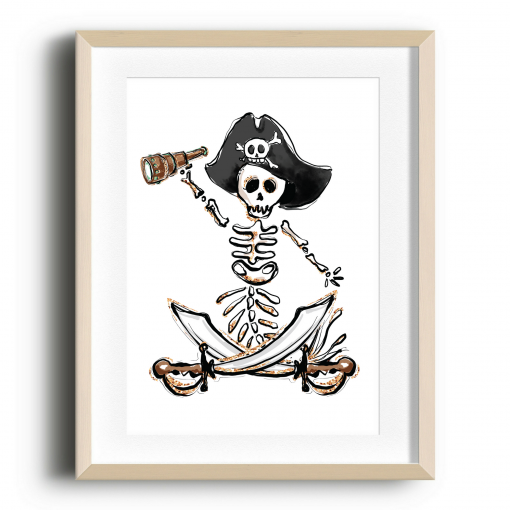 Skeleton Pirate Print