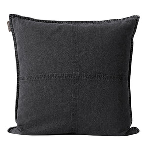 Aura Vintage Denim Cushion - Grey