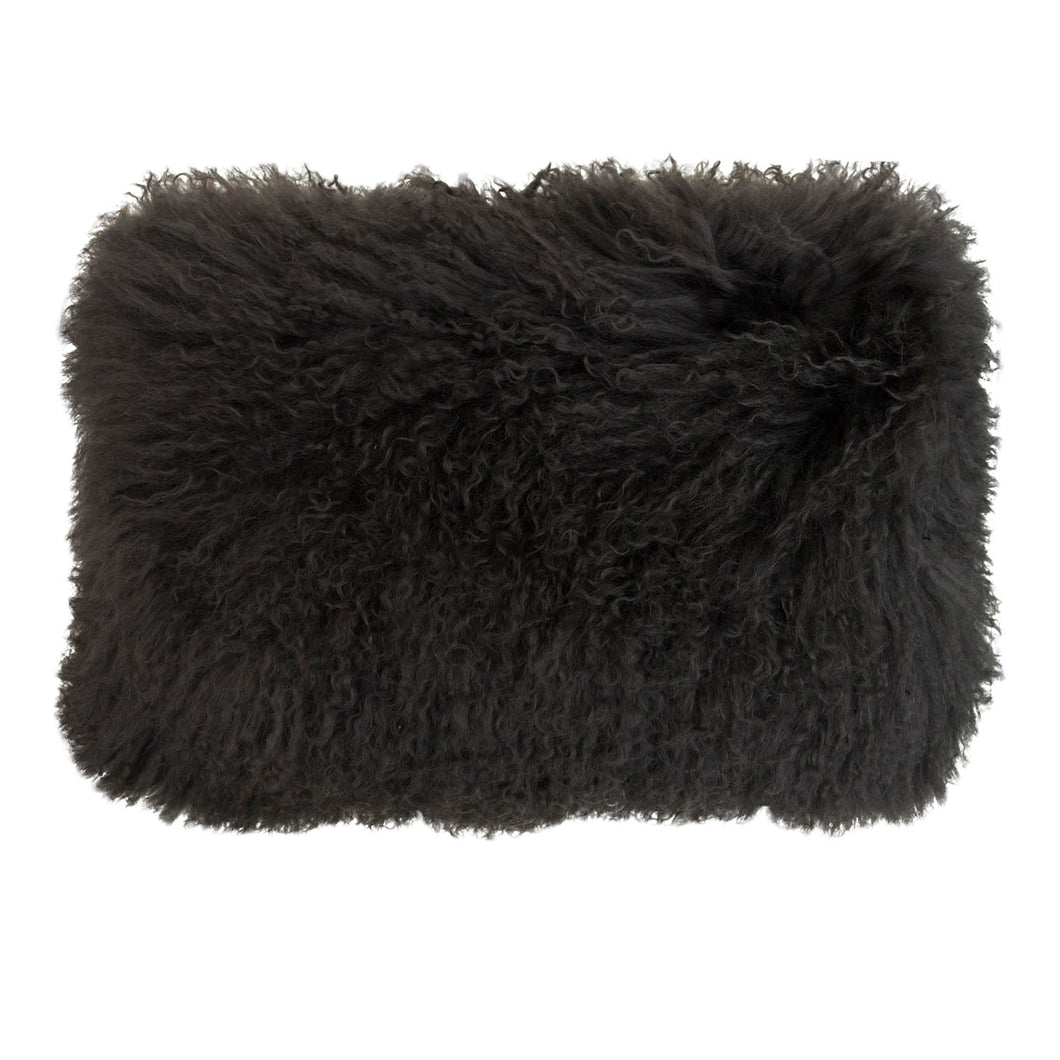 Tibetan Lamb Fur Cushion - Oblong