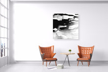 Load image into Gallery viewer, Black Watercolour Canvas - 100x100cm